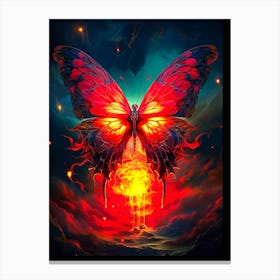 Butterfly Of Fire Canvas Print
