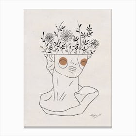David With Flowers Canvas Print
