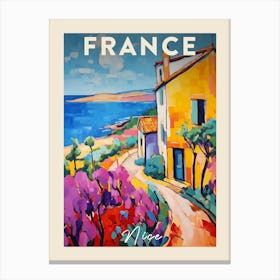 Nice France 5 Fauvist Painting Travel Poster Canvas Print