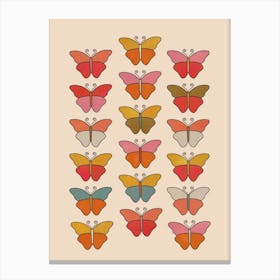 Colourful Butterflies Canvas Print