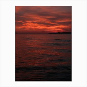 Sunset Over The Ocean Canvas Print