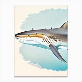 Reef Shark Vintage Canvas Print
