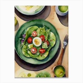 Salad With Eggs Canvas Print