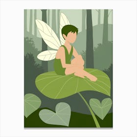 Fairy In The Forest 5 Canvas Print