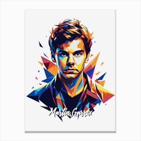 Martin Garrix 01 Portrait Music Icon Style WPAP Pop Art Canvas Print