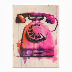 Pink Telephone Canvas Print