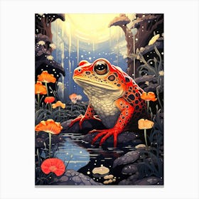 Frog In The Forest Canvas Print