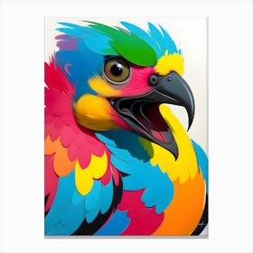 Colorful Parrot-Reimagined 2 Canvas Print