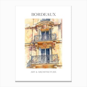 Bordeaux Travel And Architecture Poster 2 Canvas Print