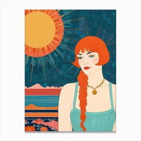 Girl In The Sun Canvas Print