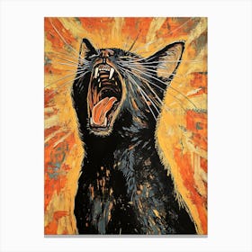 Fantastic Screaming Cat 12 Canvas Print