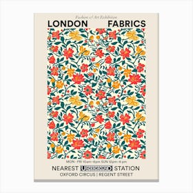 Poster Flores Vista London Fabrics Floral Pattern 2 Canvas Print