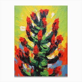 Cactus Painting Crown Of Thorns 2 Canvas Print