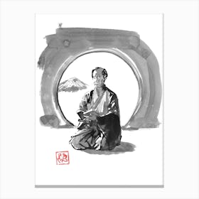 Samurai Reading Canvas Print