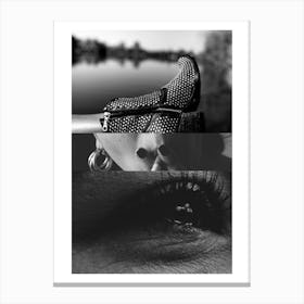 Black And White Eye Canvas Print