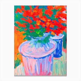 Flowers In An Urn Matisse Inspired Flower Canvas Print