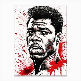 Cassius Clay Portrait Ink Painting (6) Canvas Print