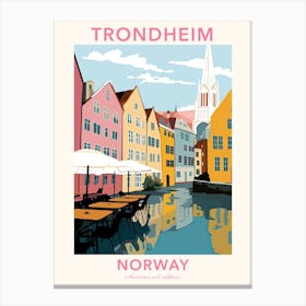 Trondheim, Norway, Flat Pastels Tones Illustration 1 Poster Canvas Print