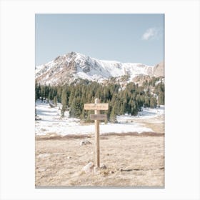 Colorado Hiking Sign Canvas Print