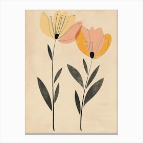 Phoenix Flower Market Boho Minimalist Style Canvas Print