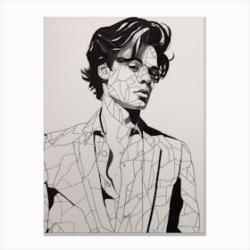 Harry Styles Line Drawing 1 Canvas Print