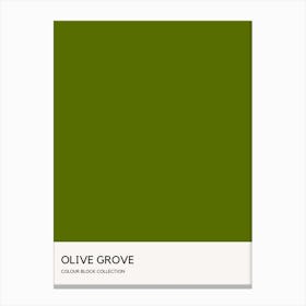 Olive Grove Colour Block Poster Canvas Print