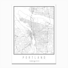 Portland Oregon Street Map Canvas Print