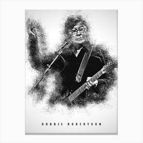 Robbie Robertson Guitarist Sketch Canvas Print