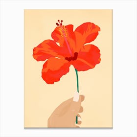 Hibiscus Affection Canvas Print