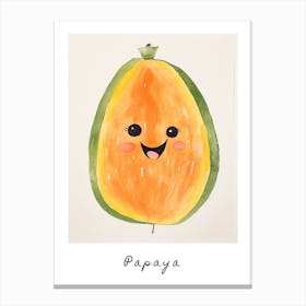 Friendly Kids Papaya Poster Canvas Print