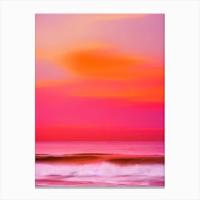 Palm Beach, Aruba Pink Beach Canvas Print