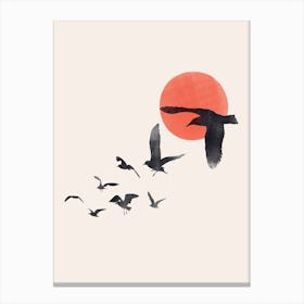 Birds In The Sky Canvas Print