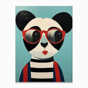 Little Panda 4 Wearing Sunglasses Canvas Print
