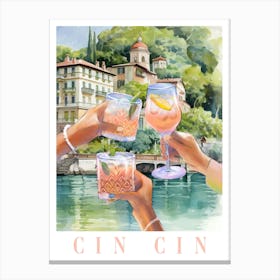 Cin Cin Cheers Print Canvas Print