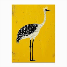 Yellow Ostrich 1 Canvas Print