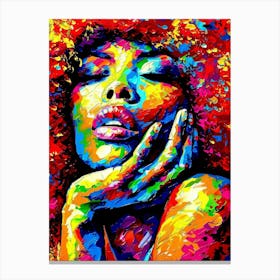 Afro Hair Girl Canvas Print