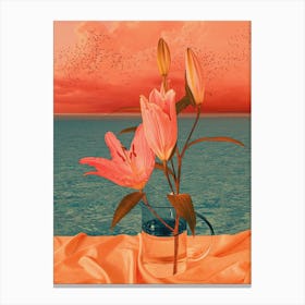 Ocean Flower Still Life Canvas Print