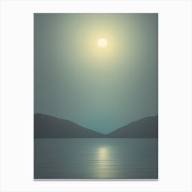 Sunset Over The Lake Canvas Print