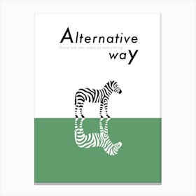 ALTERNATIVE WAY ZEBRA Canvas Print