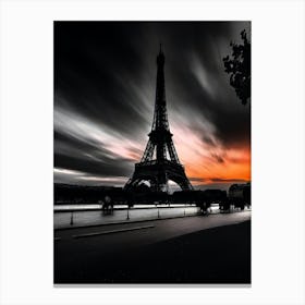 Sunset In Paris 5 Canvas Print