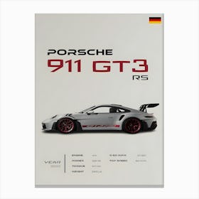 2022 Porsche 911 Gt3 Rs Car Canvas Print