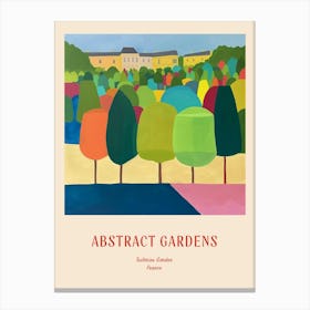 Colourful Gardens Tuileries Garden France 2 Red Poster Canvas Print