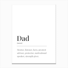 Dad Definition Canvas Print