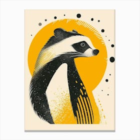 Yellow Badger 1 Canvas Print