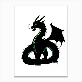 Black Dragon 1 Canvas Print