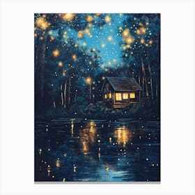 Starry Night By The Lake Lienzo