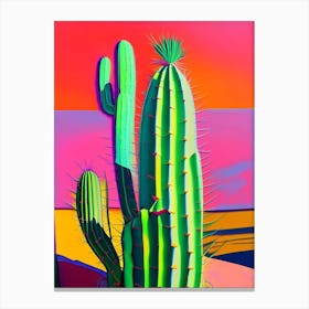 Rat Tail Cactus Modern Abstract Pop 1 Canvas Print