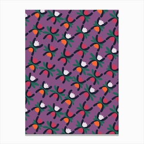 Retro Florals Canvas Print