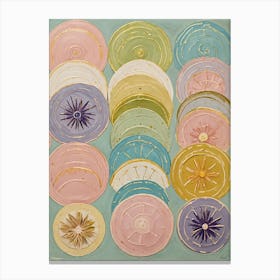 Pastel Discs Canvas Print