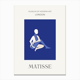 Matisse Blue Cutout Canvas Print